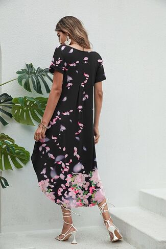 Ekouaer Lightgowns for Women v Neck Nightshirts Short Soft Sleepwear Seide Side Side Splish in Kuwait