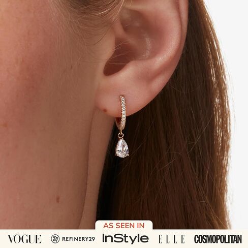 Gemstone Hoop Earrings - Dobby in Kuwait