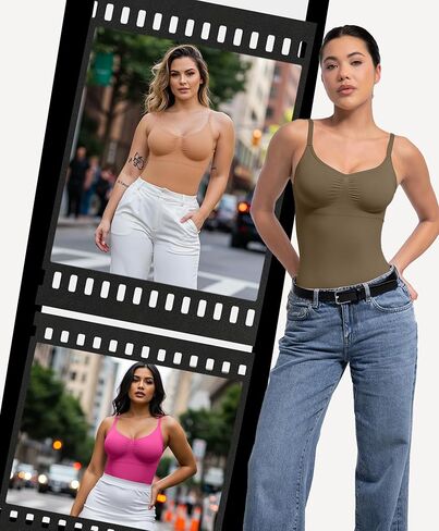 Lover-Beauty Shapewear Bodysuit for Women Tummy Control Seamless Sculpting Snatched Waist Thong Bodysuit with Removable Pads in Kuwait