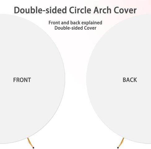 6.5FT Beige Round Backdrop Cover Polyester Fitted Round Wedding Arch Cover, Circle Balloon Arch Backdrop Stand Covers for Wedding Birthday Party Baby Shower Decoration in Saudi Arabia