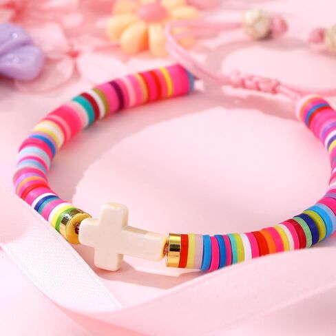 First Communion Gifts for Girls, Catholic Cross Bracelet First Holy Communion Decorations Baptism Confirmation Gifts for Daughter Granddaughter Niece Goddaughter in Saudi Arabia