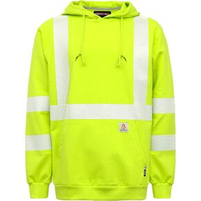 Hoodies Focomal Fr Pullover الرؤية العالية 7.5 أوقية خفيفة الوزن غير الصوف Hi Vis Flame مقاومة للبلوزات المقنع