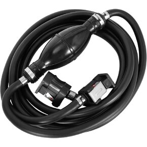 Fuel Line Assembly 1/4" 6mm Hose Line Universal Boat Fuel Line with Primer Bulb Steel Hose Clamps for Marine Outboard Boat Motor RVs