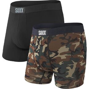 SAXX Underwear Co. Men's Underwear with Pouch Vibe Super Soft Boxer Brief 2Pk