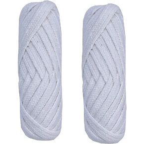 Export QualityPyjama Nada Flat Dori Strings (Cotton) Nada for Pyjama Ethnic Indian Dresses, Pyjamas, Lehenga, Saree,Petticoat, salwars, Patiala, chudidars. (White Colour) 20 Meters. (Pack of 2)