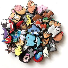 Animals Coffe Milk Tea Ice cream Make-up Shoe Charms Decorations for Croc Clogs Sandals