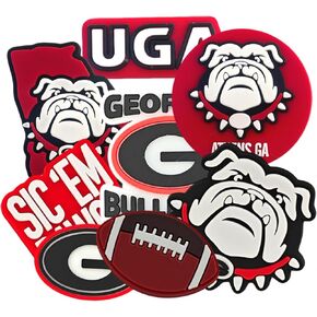 Georgia Shoe Charms, Logo Shoe Decoration Charms, PVC Shoe Decoration Charms for Girls Boys Women Men /8Pcs