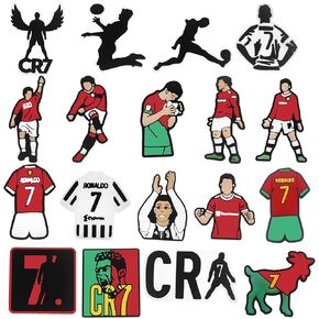 18 Pcs Sports Shoe Charms Soccer Pins Charms Football Charm Decoration for Clog
