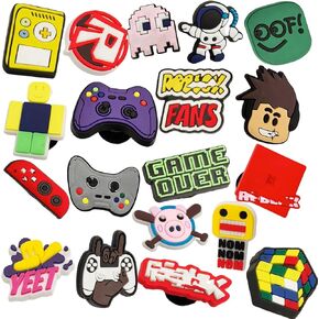19 PCS Cartoon Cute Shoe Charms, Shoe Decoration Party Gifts For Boys Girls Kids, Women.