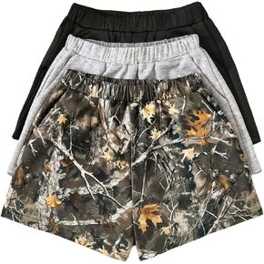 Girl's 3 Pack Shorts Shorts Camouflage مرنة الخصر القصيرة الرياضية غير الرسمية مع جيوب