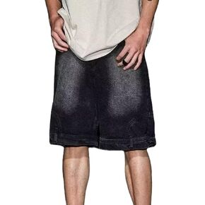 Y2k Jorts Men Baggy Jeans Shorts Vintage Skater Jeans Hip Hop Shorts Grunge Demin Shorts Streetwear