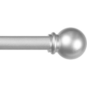 Kenney KN71609 Chelsea Ball End Standard Window Sertain Rod ، 48-86 "طول قابل للتعديل ، ناني النيكل المصقول ، 5/8" أنبوب الصلب القطر