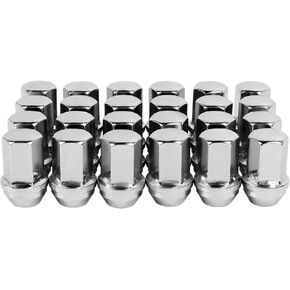 M14x1.5 Lug Nuts Replacement for Silverado Tahoe Suburban Colorado, 24 Pcs 7/8 Hex 1.77 Inch OEM Factory Chrome 1.78'' Tall 7/8'' Hex 60° Cone Seat Wheel Lug Nuts
