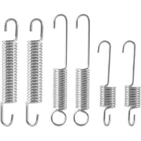 Universal Motorcycle Kickstand Spring 101mm/104mm/81.5mm Stainless Steel Kick Stand Spring for Motorcycles, Bikes, Mini Bikes, Dirtbikes, Scooters- Pack of 6