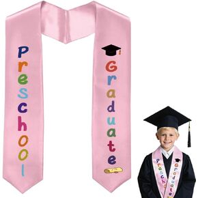 Preschool Kindergarten Graduation Sash,Unisex Kindergarten Preschool Graduation Stole for kids Pre k Graduation Gifts 2025 Pink