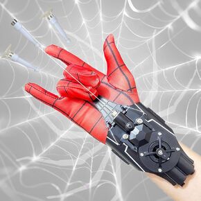 لعبة Spider Shooting Toy مع قفازات البطل بحجم الأطفال-مجموعة مغامرات لعب الأدوار للعبة العائلية والبعثات في الهواء الطلق (خراطيش قابلة لإعادة الاستخدام القابلة لإعادة الاستخدام ، Ages 3+)