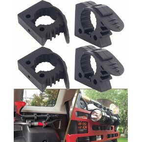 Axe Holder, Quick Release Rubber Clamp Mount Kit 1-1/4'' to 1-3/5'' Fist Mount Clamps Mounting Kit Diameter Tool Handles for Trucks UTV ATV Offroad 4X4 Parts Roof Rack Shovel Mounting Kit-4 Pack Black