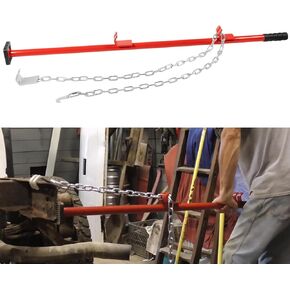 Sunluway 77175 Auto Body Alignment Bar Tool with Chain for Car Repair Bumper Hood Panel Deck & Bracket Dent Puller Stick Alignment Repair Tool 52in Pulling Stick Tool Auto Body Dent Repair Tool