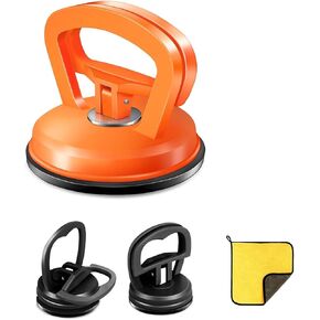 Dent Puller,3 Pack Professional Dent Remover Tool Kit for Car Body Dents, with Suction Cup and Handle Lifter for Easy Car Dent Removal, Glass, Screen, and Object Moving (Yellow+Orange)