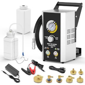 AST609 Automatic Brake Bleeder Kit,110V Automotive Brake Fluid Oil Exchanger Machine,Pulse Brake Bleeder Vacuum Pump kit with 7 Master Cylinder Adapter,Standard & Fast Mode,One-Person Operation