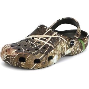 8 Fans Camo Clogs for Men,Outdoor Garden Slip On Sandals Summer Water Beach Shoes Lightweight Breathable Non Slip Casual Slippers