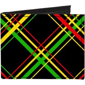 Buckle-Down Men's Standard Canvas Bifold Wallet Plaid, 4.0" x 3.5"