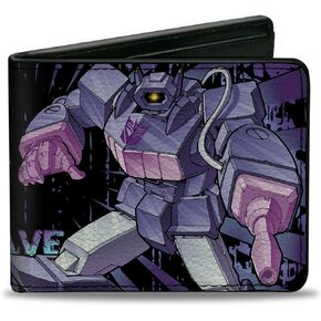 محفظة Hasbro المحاكمة ، BIFOLD ، Transformers Shockwave يطرح ودرع Decepticon ، جلد نباتي