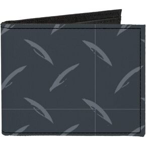 Buckle-Down Men's Standard Canvas Bifold Wallet Diamond Plate, 4.0" x 3.5"