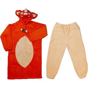 Wearable Hooded Coral Fleece Long Pajamas Cute Bokoblin Onesie, Zelda Cosplay Costume Totk Link Pig Adult Onesie Halloween Costume Pajamas Home Wear (Including Pajamas And Pants Set)