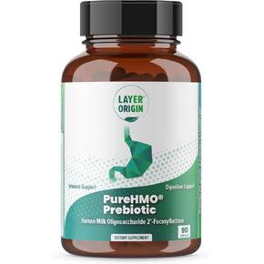 طبقة أصل | Purehmo الحليب البشري oligosaccharide (HMO 2' -FL) مسحوق prebiotic - تغذية 200 مليار بروبيوتيك/سكوب ، 45 حصة