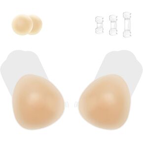 Nimiah Pasties Nipple Covers Lift - Reusable Silicone Adhesive Breast Petals for Women Invisible Push up Sticky Boobs