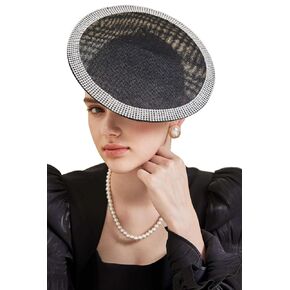 Gionforsy Fascinator Hat Tea Party Hats Headband for Women Cocktail Hat for Wedding