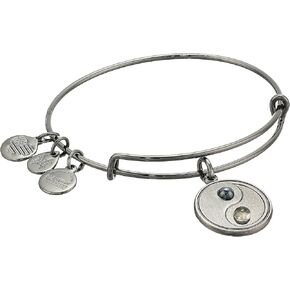 Alex and Ani Two-Tone Yin Yang Bangle Bracelet