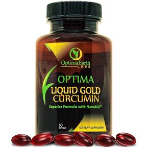 OptimaEarth Liquid Gold Curcumin with NovaSOL - Enhanced Absorption Turmeric Supplement - Supports Joint and Immune System Health - 185x More Bioavailable Than Traditional Curcumin Products
