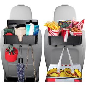 Benlari Car Headrest Backseat Organizer with 3.7" Cup Holder - 3 in 1 Seat Back Organizer Headrest Hooks, Multifunctional Storage for Car Backseat Travel Accessories (2pcs) in Kuwait
