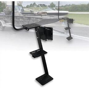 Heavy Duty Boat Trailer Steps, 3 Steps Boat Trailer Ladder with Non-Slip Surface, Universal Fit Boarding Steps for Bass Boat, Pontoon Boat, Loading Gear or Fishing
