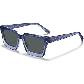 Gearax Usisex Retro Square Seprasses Women/Men-UV400 Frame Hypoallergenic Acetate Frame لقيادة/صيد/ارتداء يومي