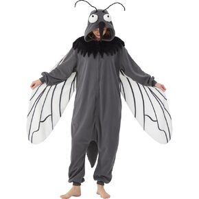 Adult Mosquito Bug Costume Halloween Onesie Pajamas Fly Insect Cosplay One-Piece for Women and Men
