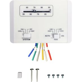 OEM 7330G3351 RV Air Conditioner Thermostat Replacement for Coleman Mach Series, 7330F3852 Single Stage Heating/Cooling Control Unit for RV AC Systems, White, 7330F3852