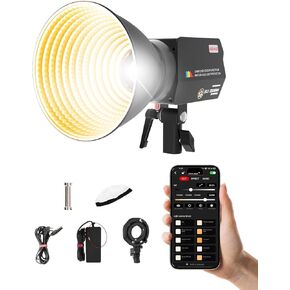 IFOOTAGE SL1 130BNA 130W ثنائي اللون COB LED ضوء فيديو، معيار بوينز جبل نقطة مصدر إخراج الإضاءة المستمرة، التحكم في التطبيق، لتصوير كاميرا الاستوديو البث المباشر