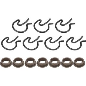 3327302 Manual Transmission Steel Shifter Bushing W/Spring Clips 7PCS Pit Pack Fits Hurst V-Gate 2/Mastershift 3-Speed/Competition Plus 4-Speed shifters (3327302)