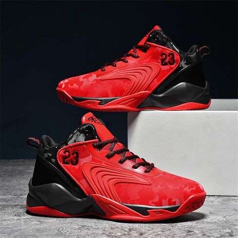 Mens Breathable Mesh High Top Basketball Shoes Fashion Running Tennis Sneakers High Rebound Non-Slip Sport Shoes in Saudi Arabia
