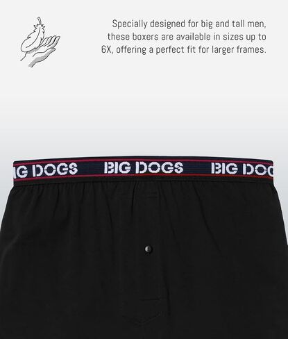 Big Dogs Brand Boxers for Men | Big and Tall Underwear | Cotton Boxers for Men | Men's Boxer Shorts | Sizes SM-6XL in Kuwait