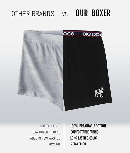Big Dogs Brand Boxers for Men | Big and Tall Underwear | Cotton Boxers for Men | Men's Boxer Shorts | Sizes SM-6XL in Kuwait