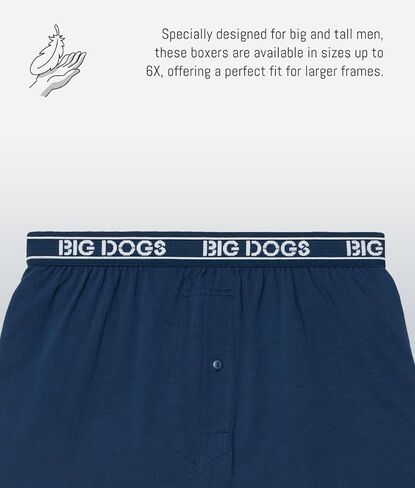 Big Dogs Brand Boxers for Men | Big and Tall Underwear | Cotton Boxers for Men | Men's Boxer Shorts | Sizes SM-6XL in Kuwait