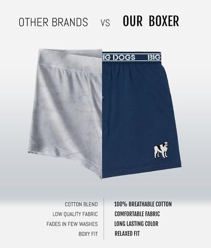 Big Dogs Brand Boxers for Men | Big and Tall Underwear | Cotton Boxers for Men | Men's Boxer Shorts | Sizes SM-6XL in Kuwait