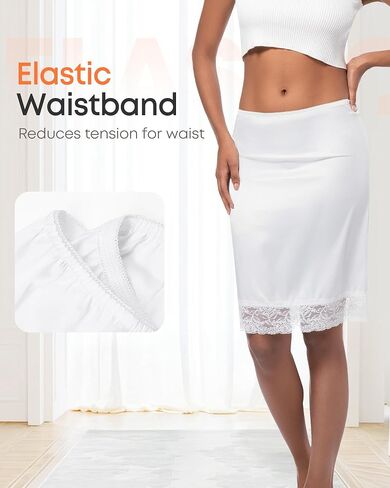 Women's Half Slip Under Skirts Slip for Dresses Lace Trim Under Dresses in Saudi Arabia