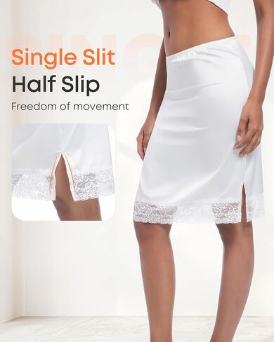 Women's Half Slip Under Skirts Slip for Dresses Lace Trim Under Dresses in Saudi Arabia