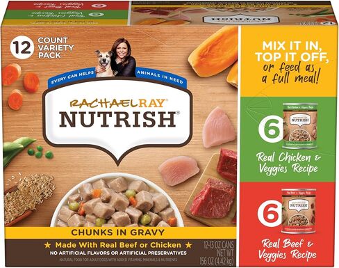 Nutrish Rachael Ray Chunks in Gravy Gentle Digestion Wet Dog Food, Real Lamb, Pumpkin & Chicken Recipe, 13 oz. Cans (Pack of 12) in Saudi Arabia