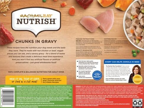 Nutrish Rachael Ray Chunks in Gravy Gentle Digestion Wet Dog Food, Real Lamb, Pumpkin & Chicken Recipe, 13 oz. Cans (Pack of 12) in Saudi Arabia